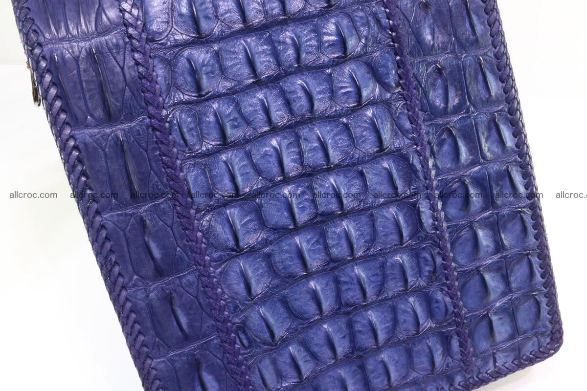 Crocodile skin messenger bag braided edges 419 Foto 5
