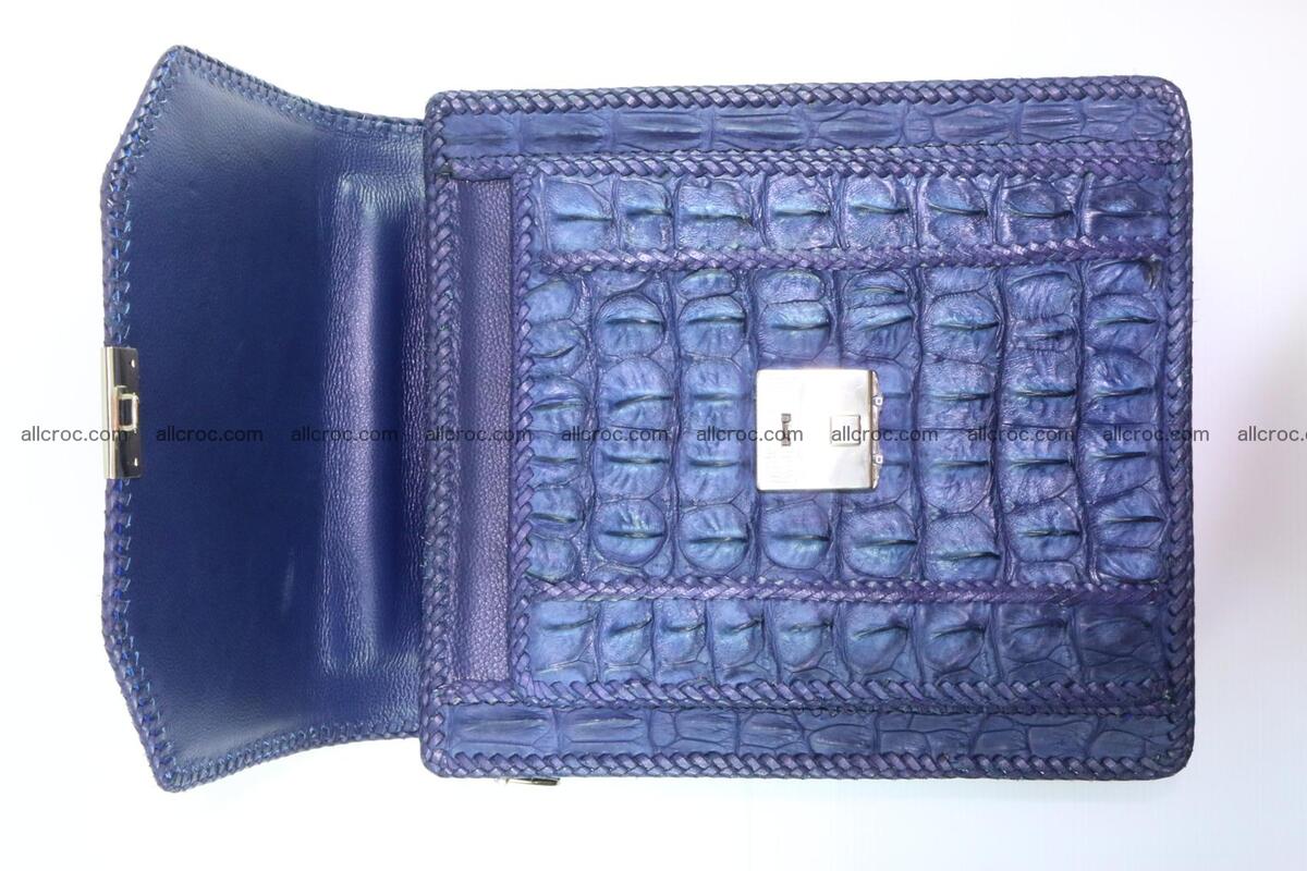 Crocodile skin messenger bag braided edges 419 Foto 9
