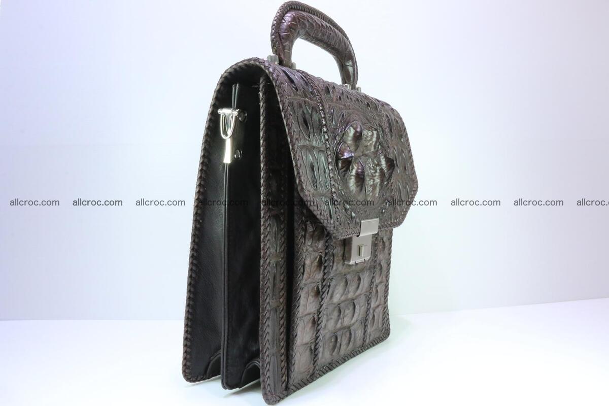 Crocodile skin messenger bag braided edges 138 Foto 1