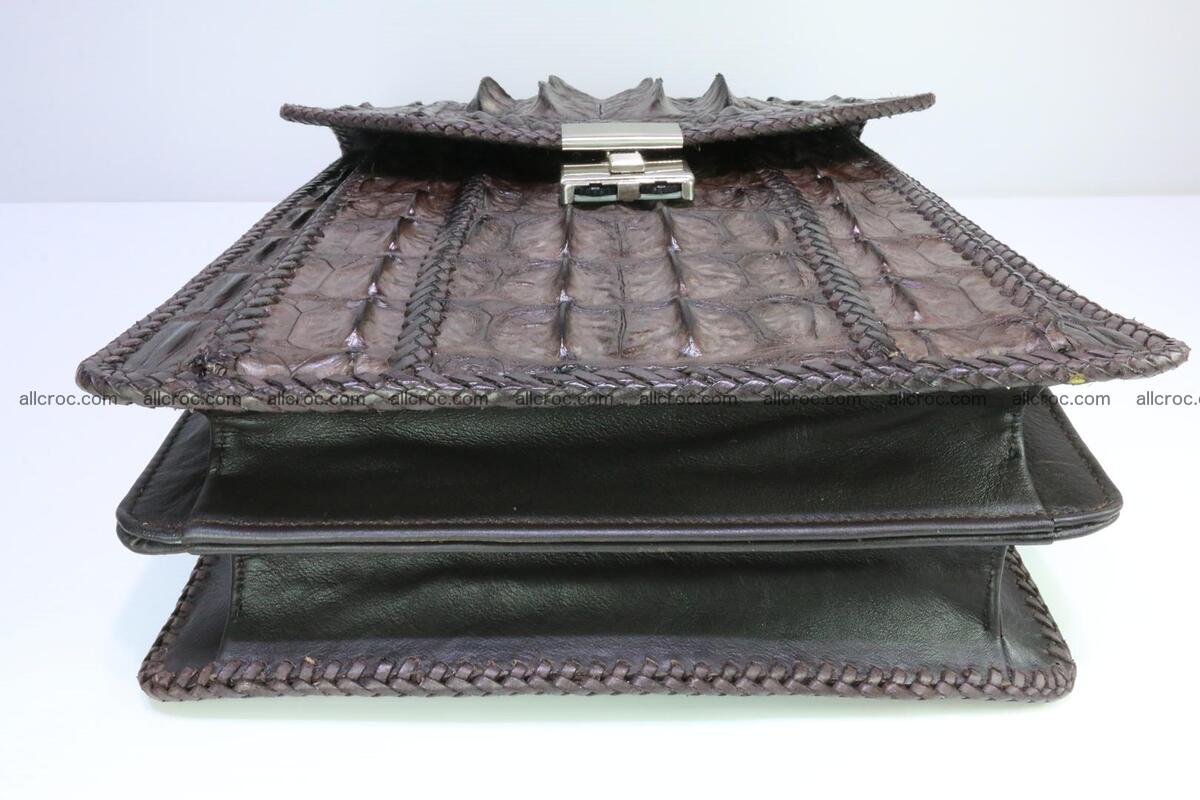 Crocodile skin messenger bag braided edges 138 Foto 4
