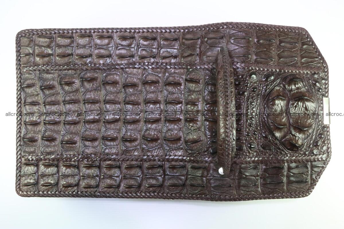 Crocodile skin messenger bag braided edges 138 Foto 8