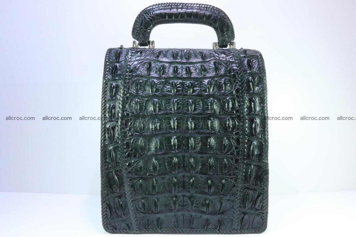 Crocodile skin messenger bag braided edges 139 Foto 3