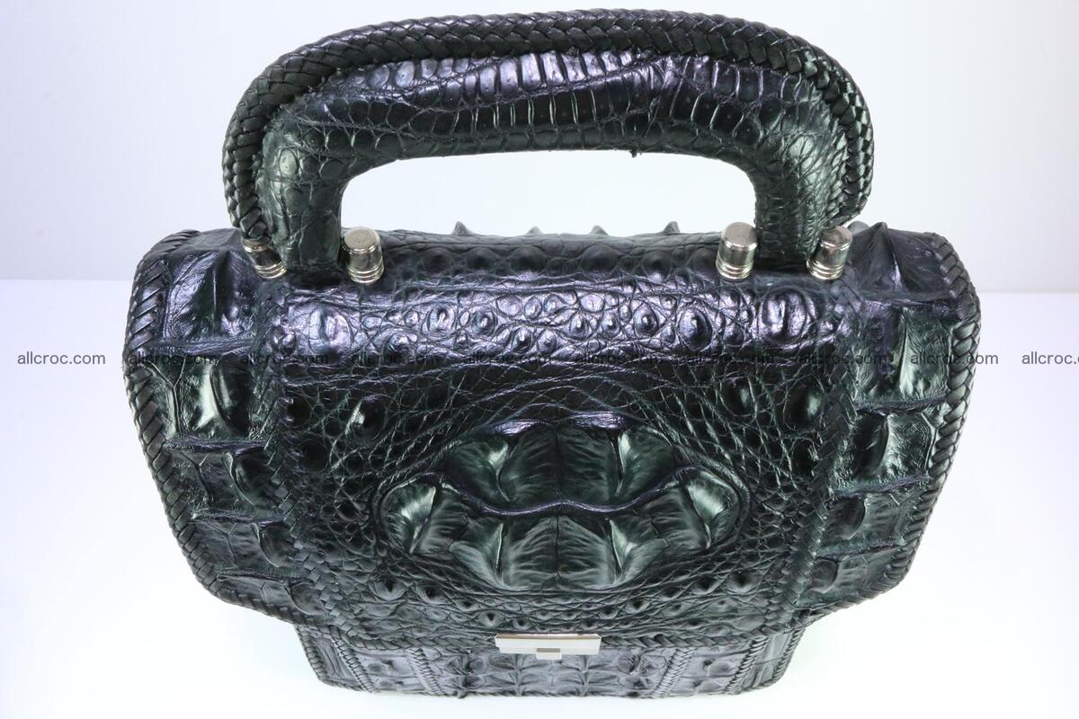 Crocodile skin messenger bag braided edges 139 Foto 5