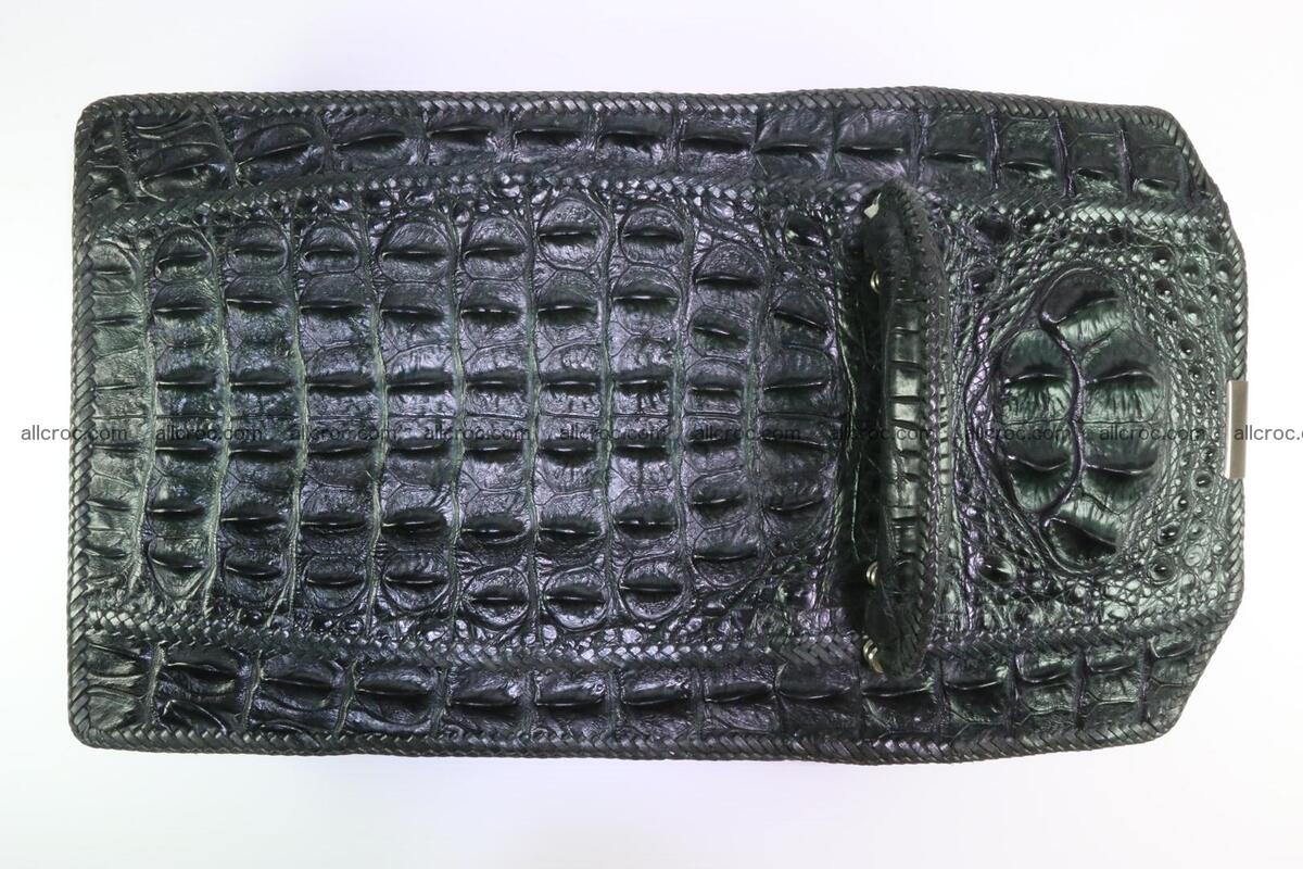 Crocodile skin messenger bag braided edges 139 Foto 8