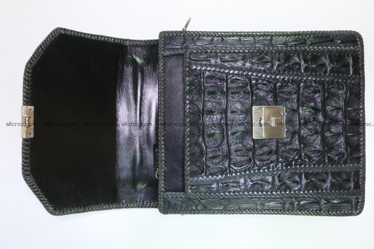 Crocodile skin messenger bag braided edges 139 Foto 9