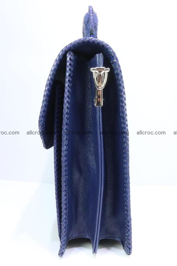 Crocodile skin messenger bag braided edges 422 Foto 6