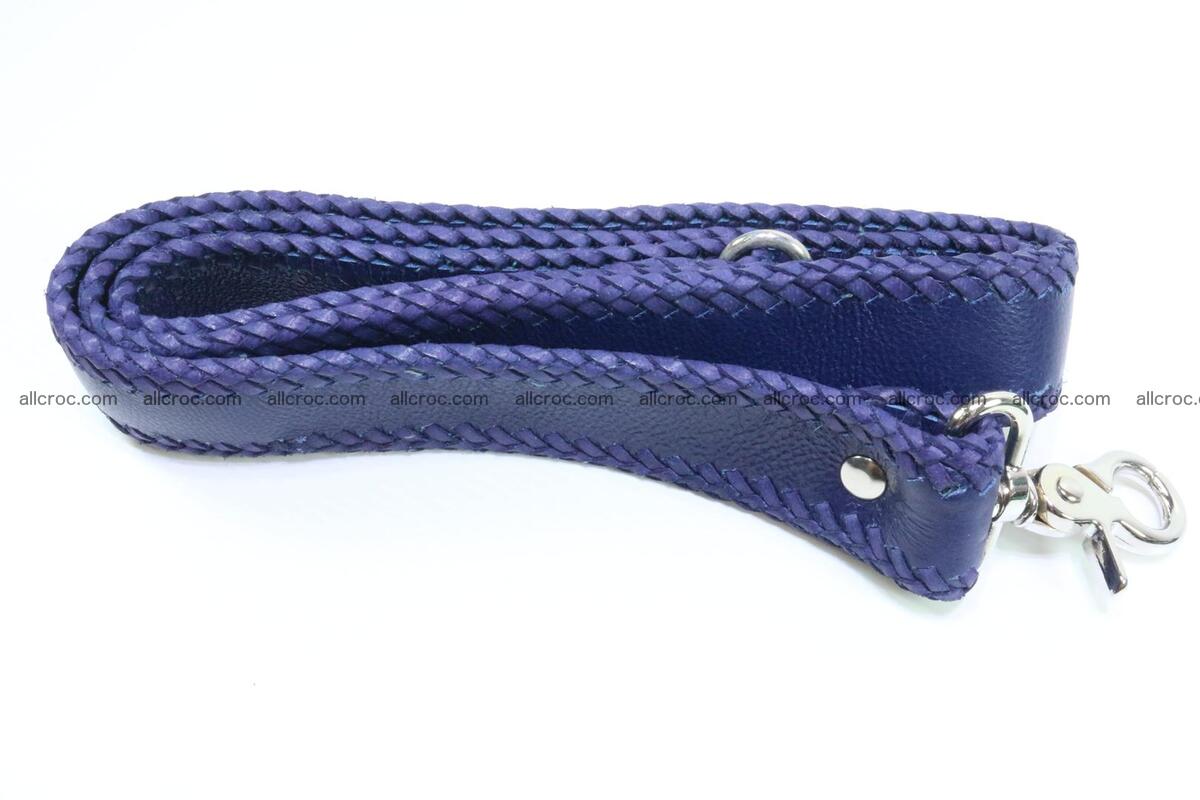 Crocodile skin messenger bag braided edges 419 Foto 12