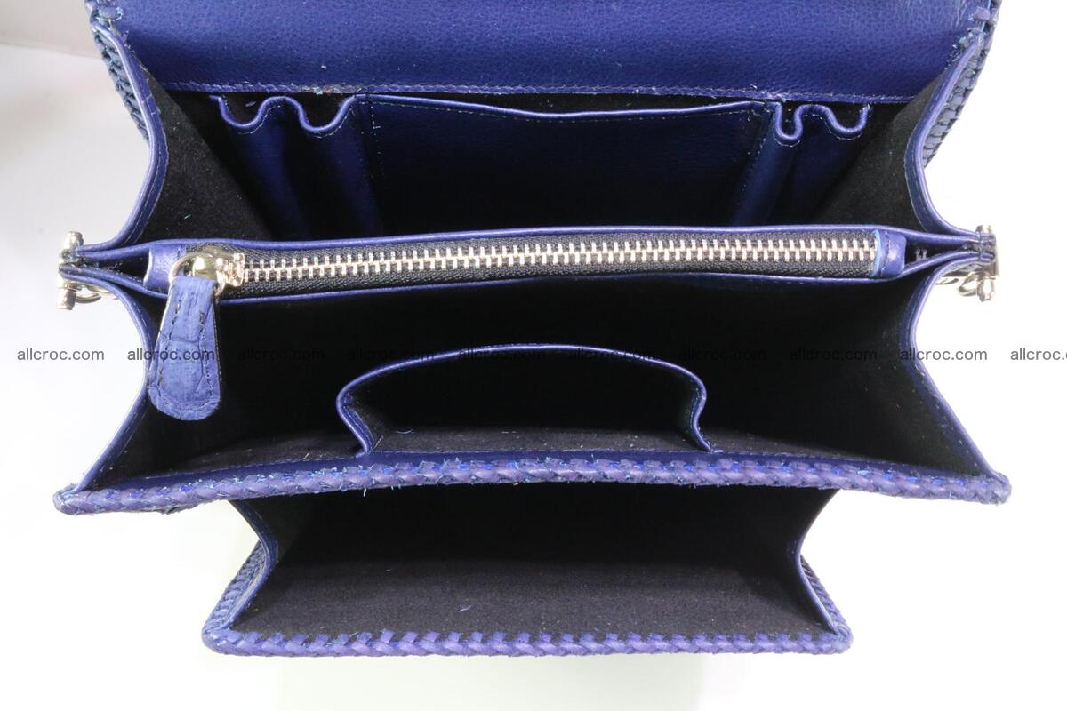 Crocodile skin messenger bag braided edges 419 Foto 11