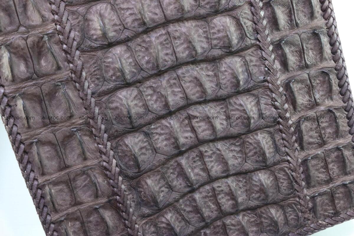 Crocodile skin messenger bag braided edges 421 Foto 14
