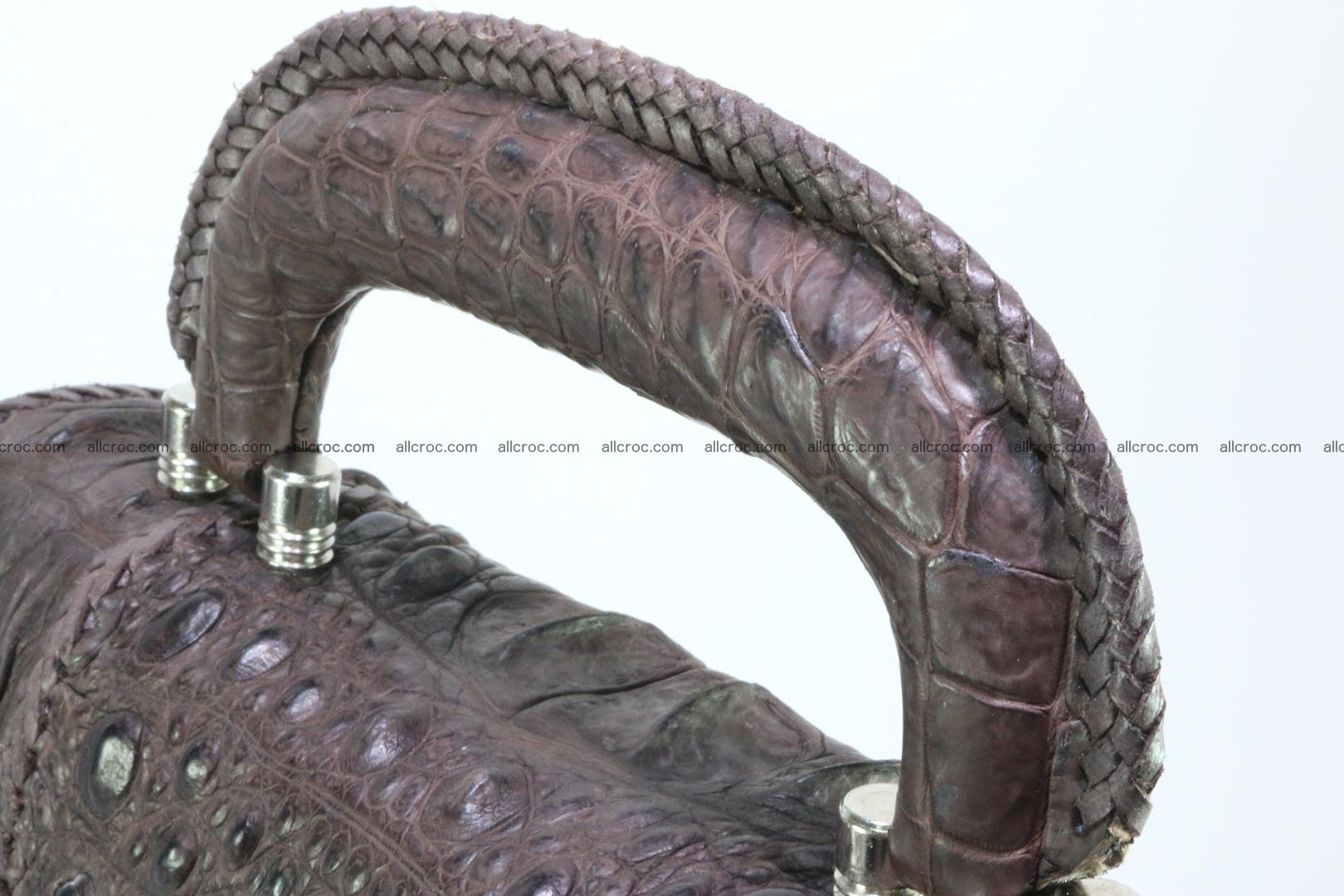 Crocodile skin messenger bag braided edges 421 Foto 9