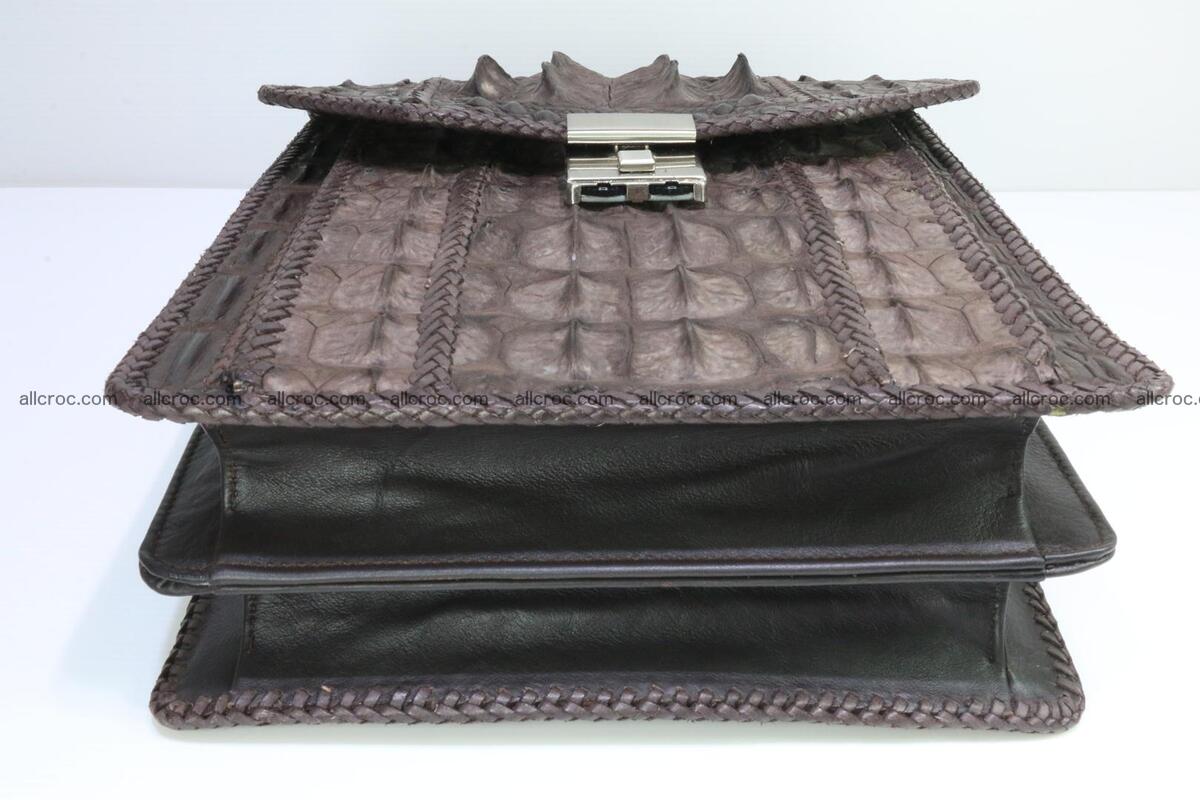 Crocodile skin messenger bag braided edges 421 Foto 15