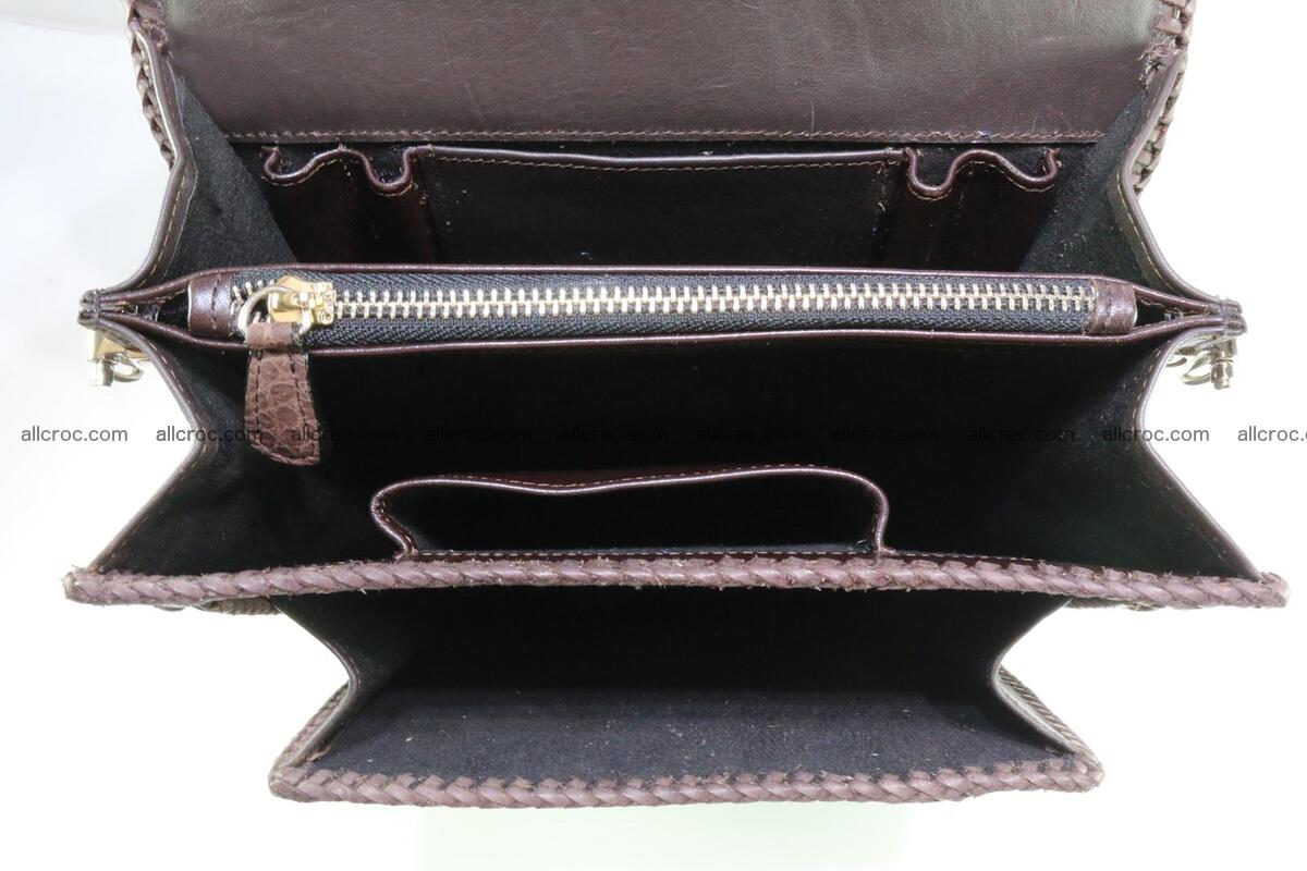Crocodile skin messenger bag braided edges 421 Foto 16