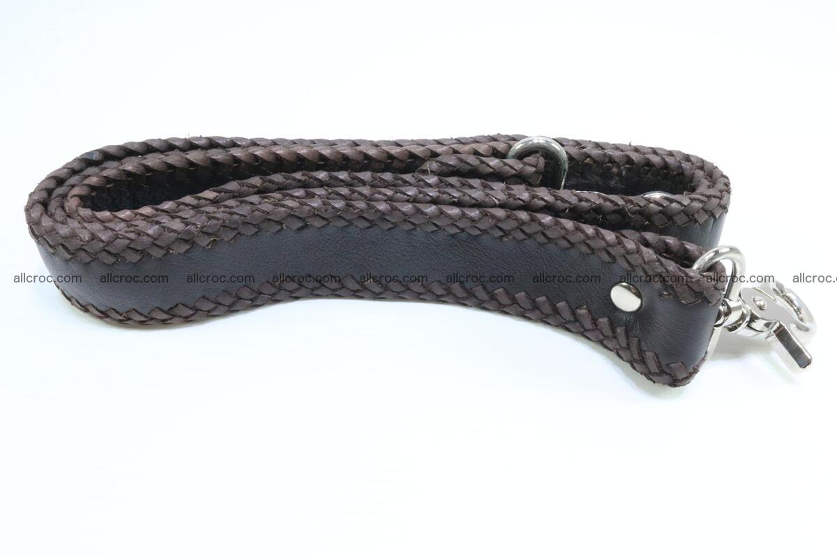Crocodile skin messenger bag braided edges 138 Foto 10