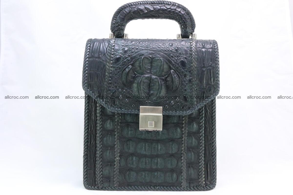 Crocodile skin messenger bag braided edges 420 Foto 0