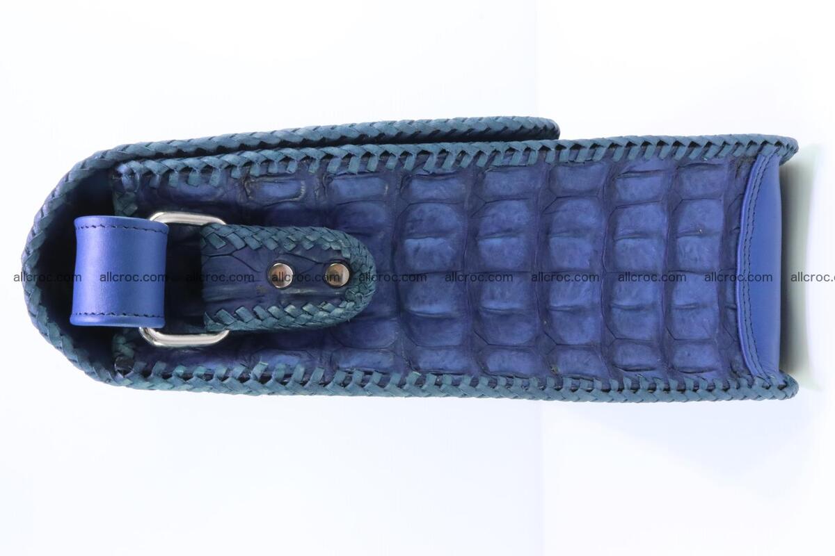 Сrocodile skin shoulder bag with braided edges 140 Foto 4