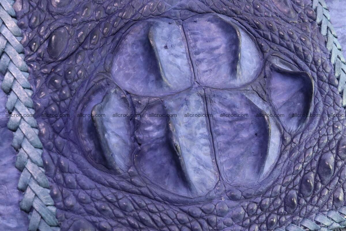 Сrocodile skin shoulder bag with braided edges 140 Foto 6