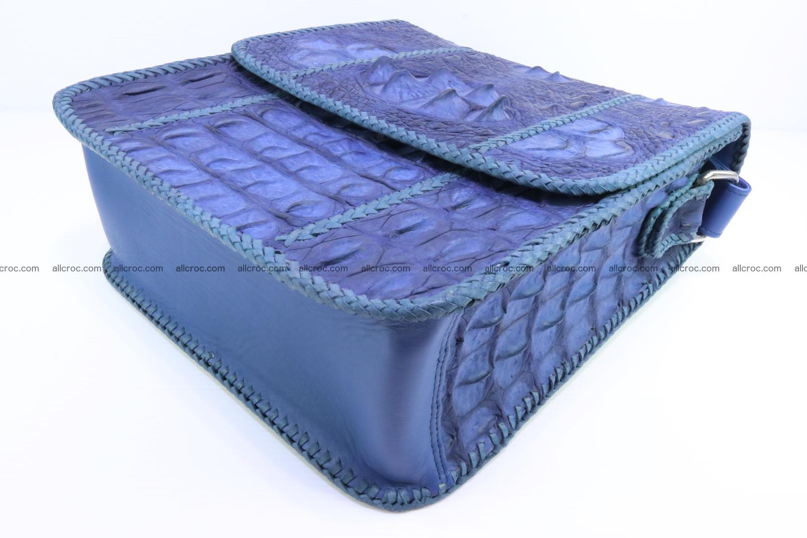 Сrocodile skin shoulder bag with braided edges 140 Foto 10