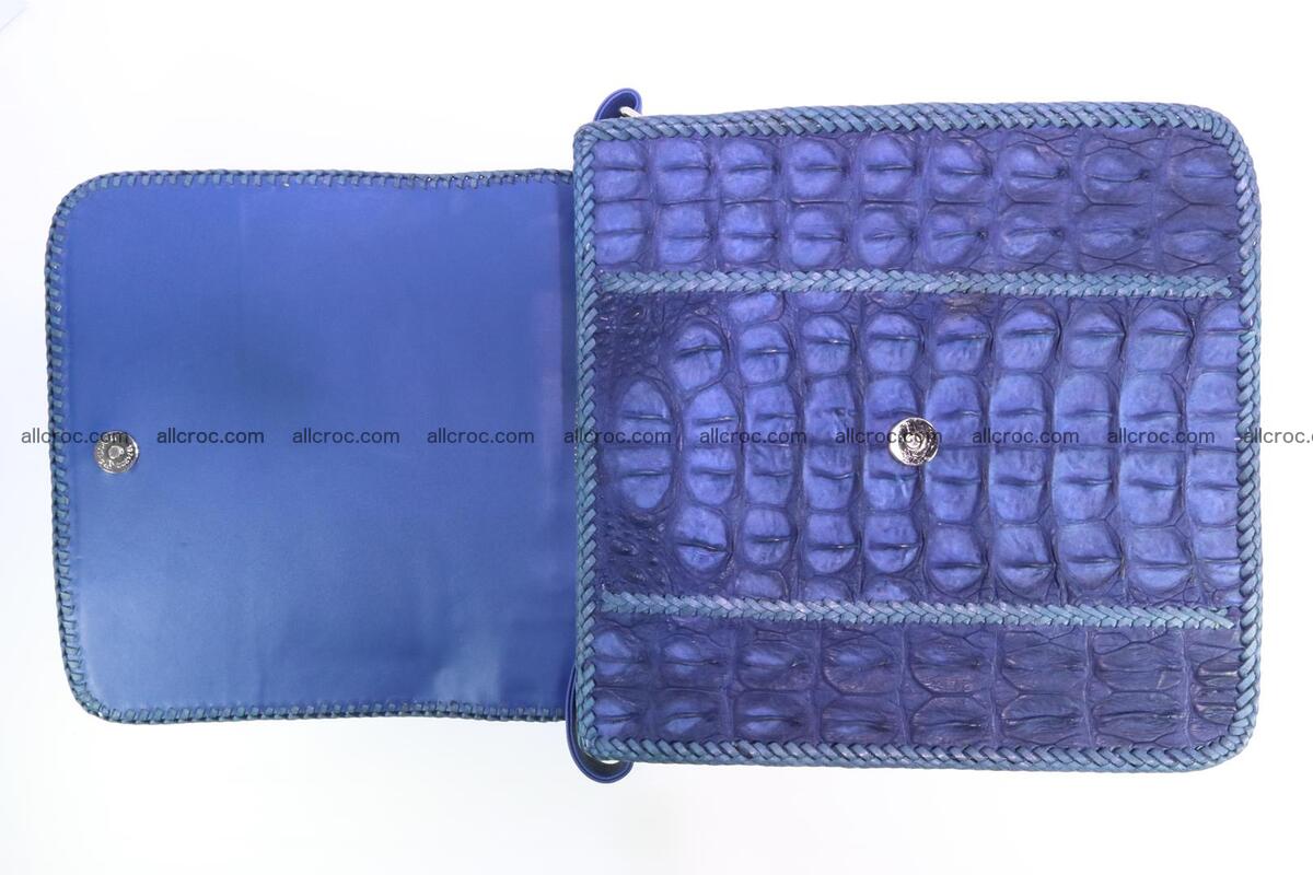 Сrocodile skin shoulder bag with braided edges 140 Foto 11