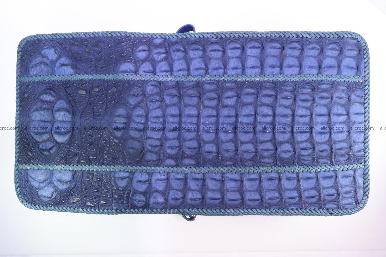 Сrocodile skin shoulder bag with braided edges 140 Foto 12
