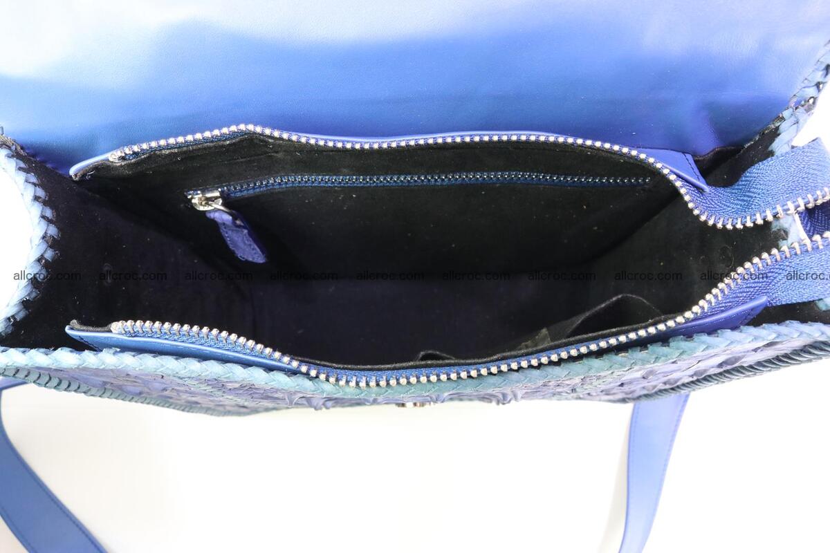 Сrocodile skin shoulder bag with braided edges 140 Foto 13