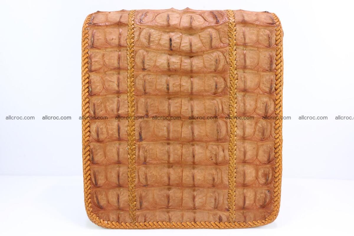 Сrocodile skin shoulder bag with braided edges 141 Foto 3