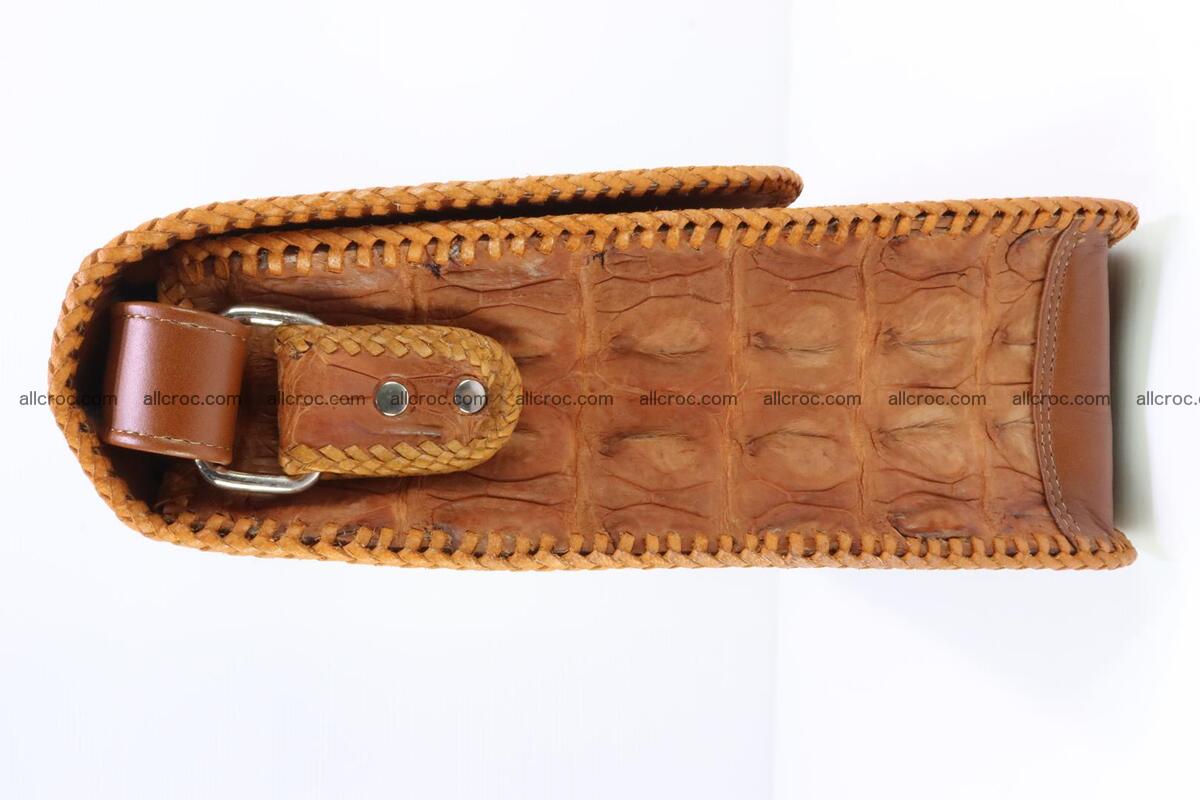 Сrocodile skin shoulder bag with braided edges 141 Foto 4