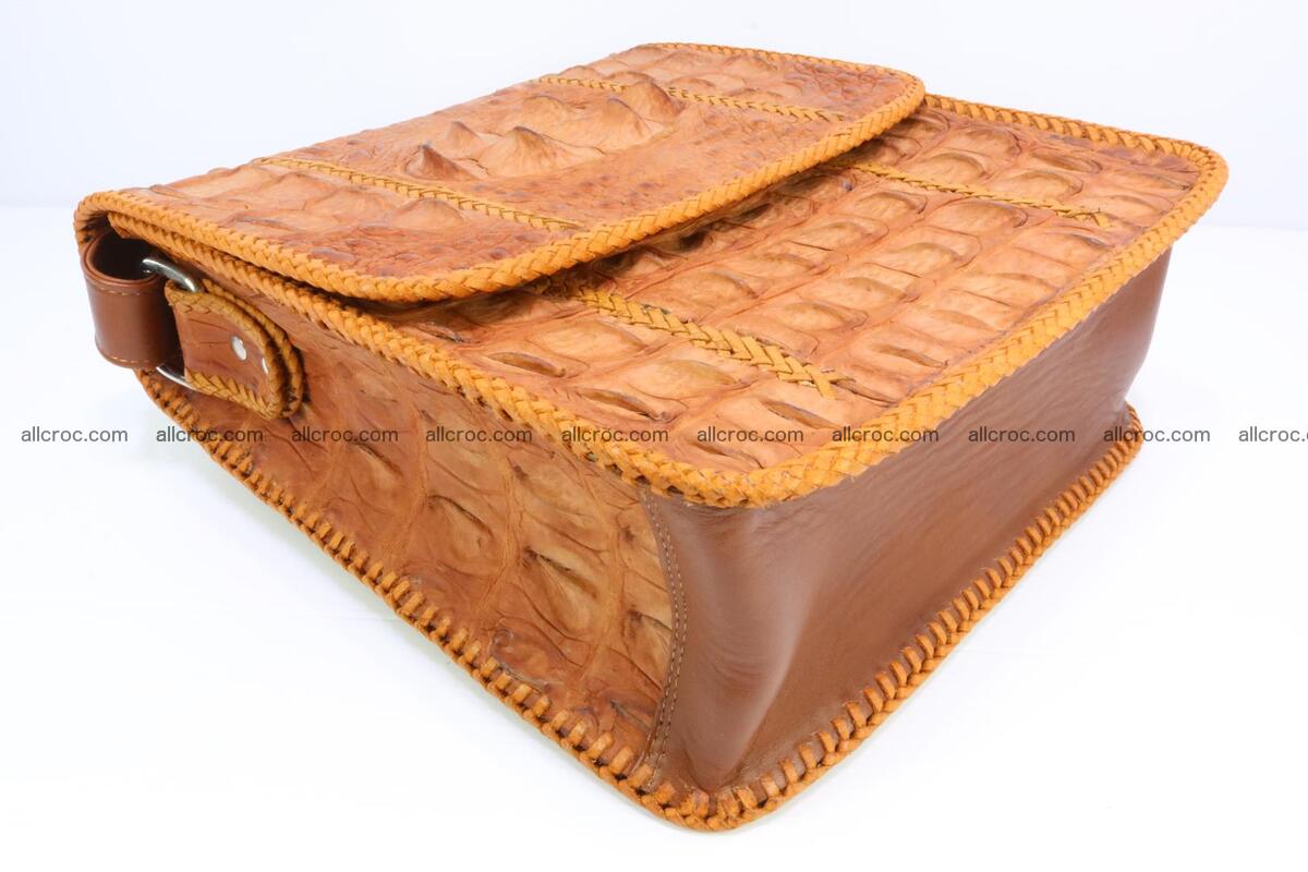 Сrocodile skin shoulder bag with braided edges 141 Foto 9