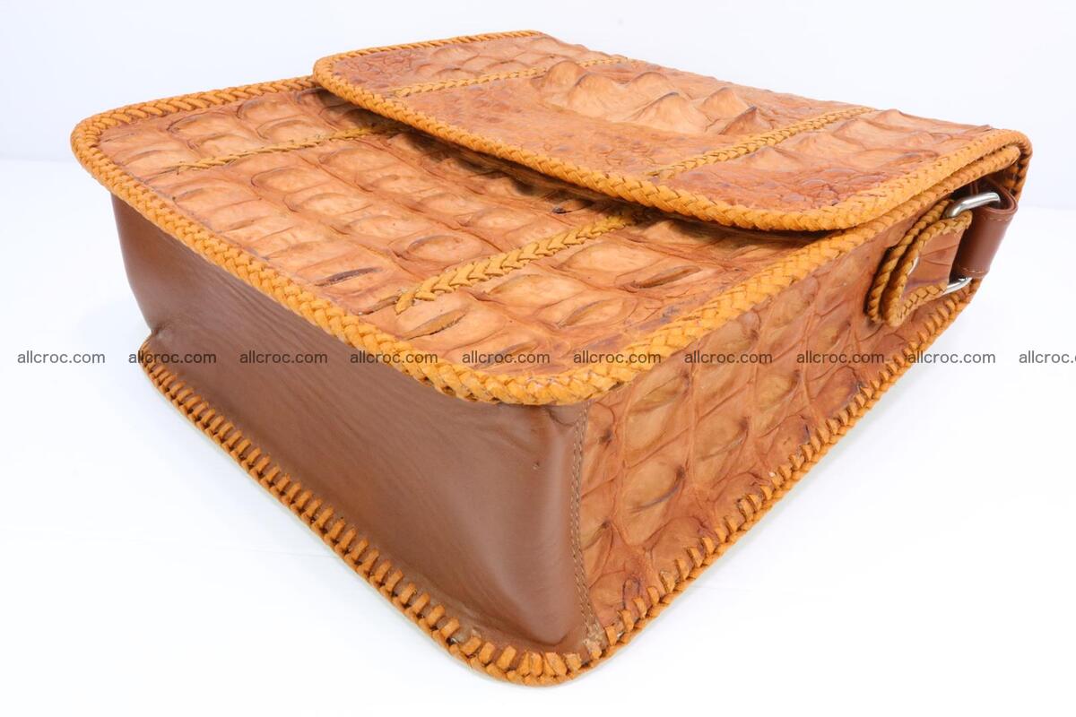 Сrocodile skin shoulder bag with braided edges 141 Foto 10