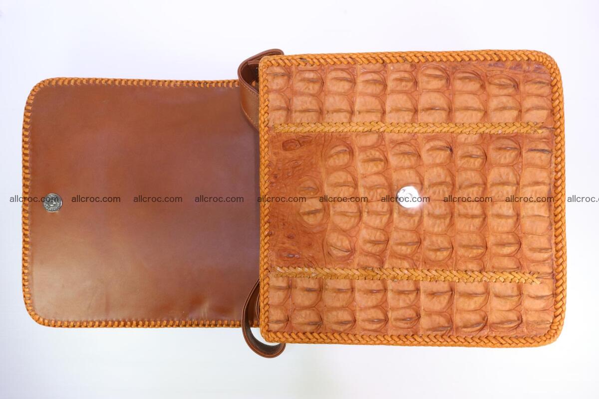 Сrocodile skin shoulder bag with braided edges 141 Foto 11