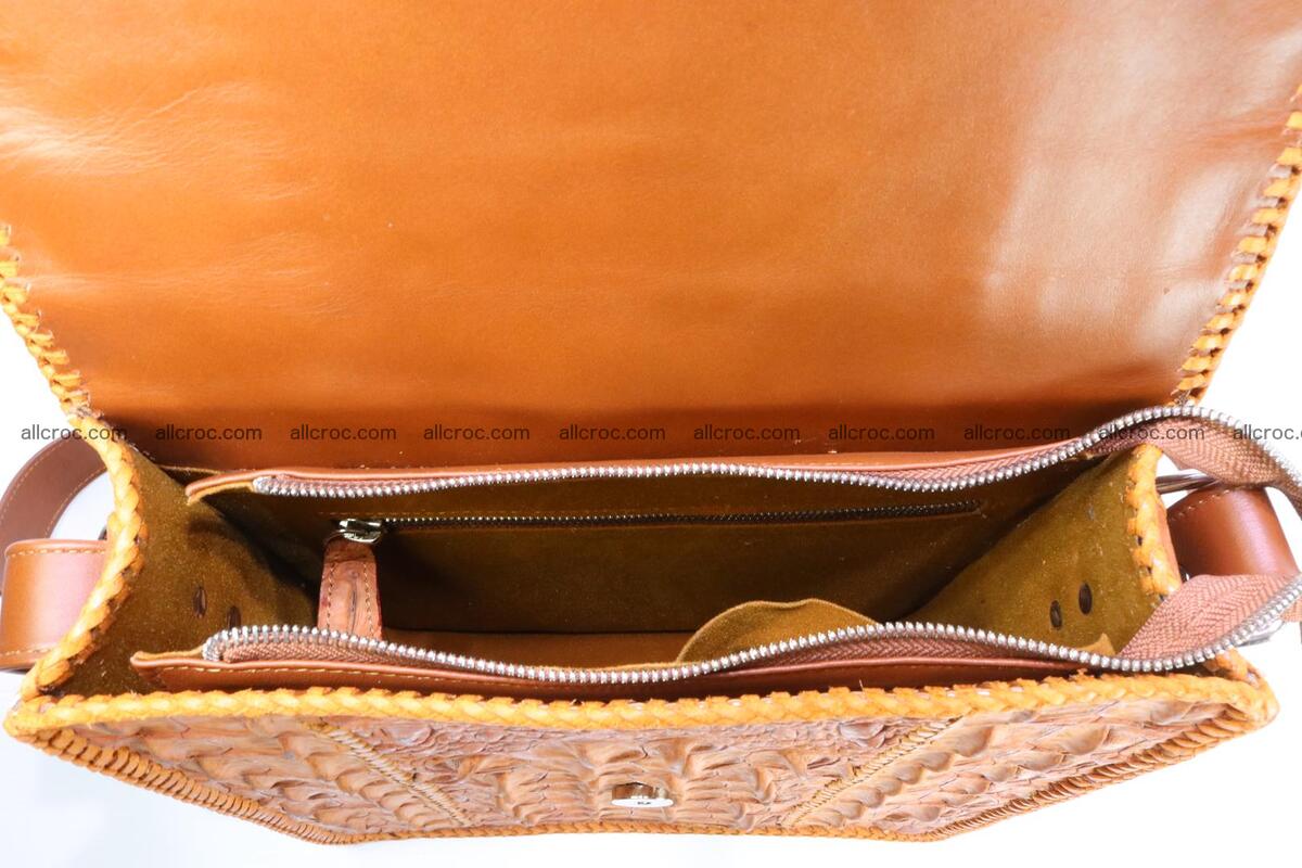 Сrocodile skin shoulder bag with braided edges 141 Foto 13
