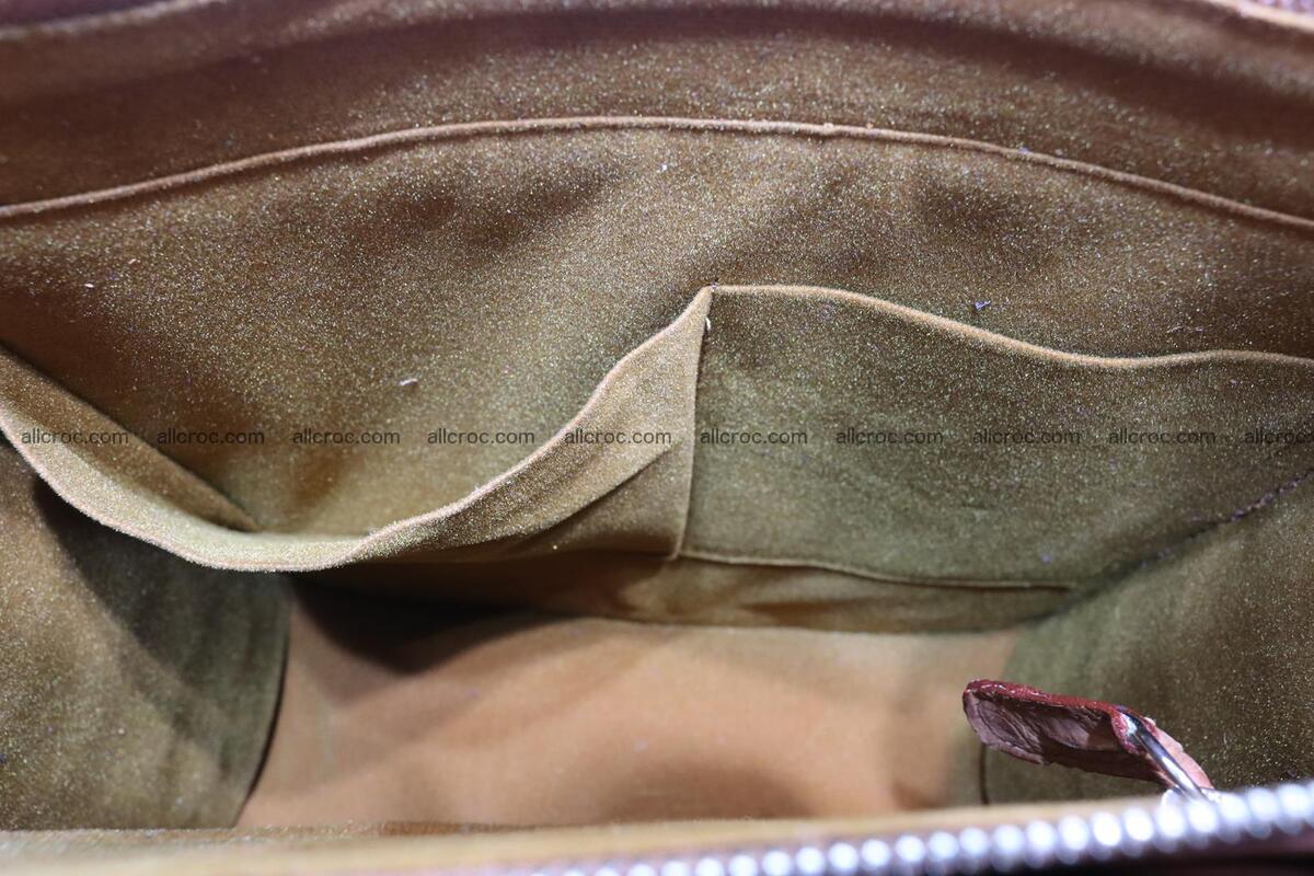 Сrocodile skin shoulder bag with braided edges 141 Foto 15