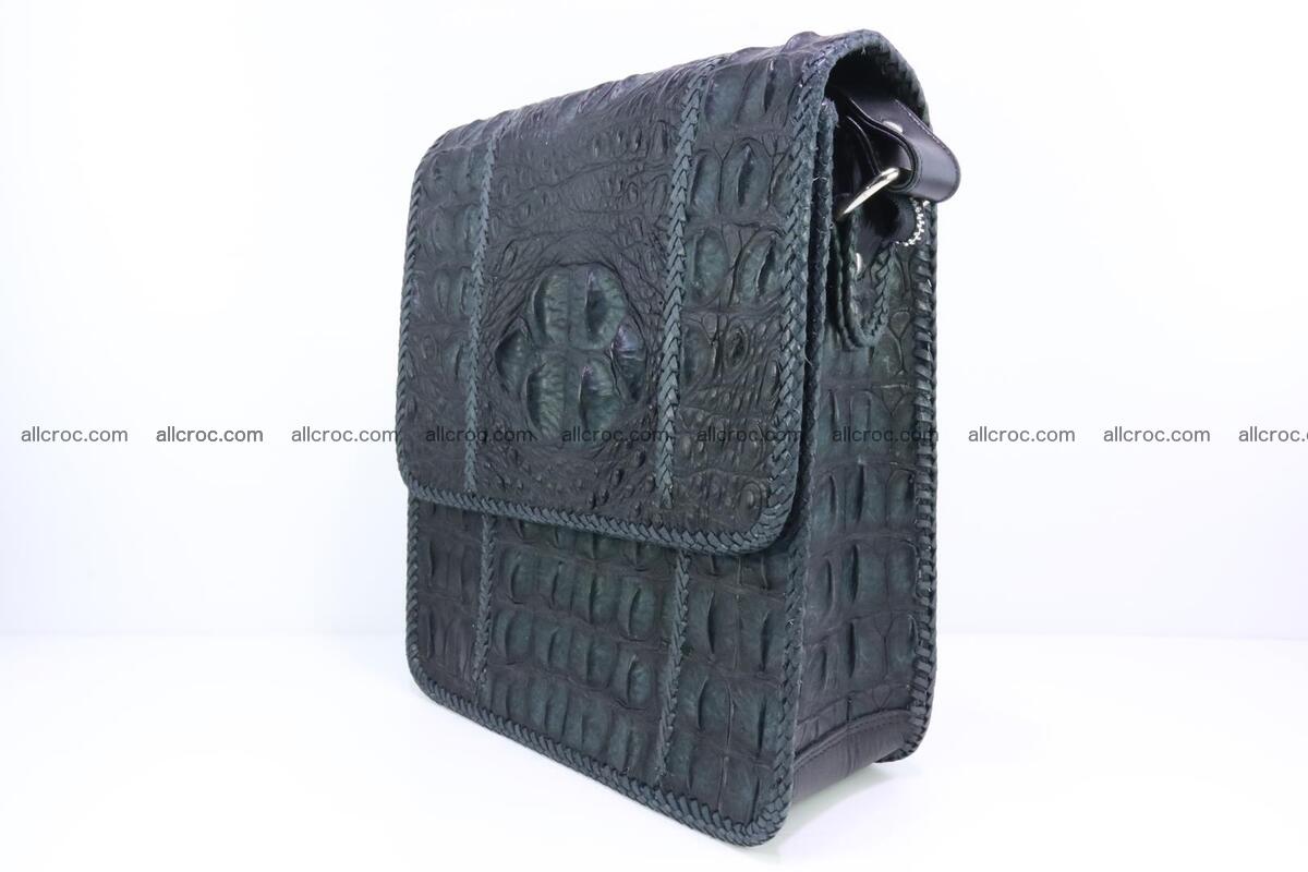 Сrocodile skin shoulder bag with braided edges 143 Foto 2