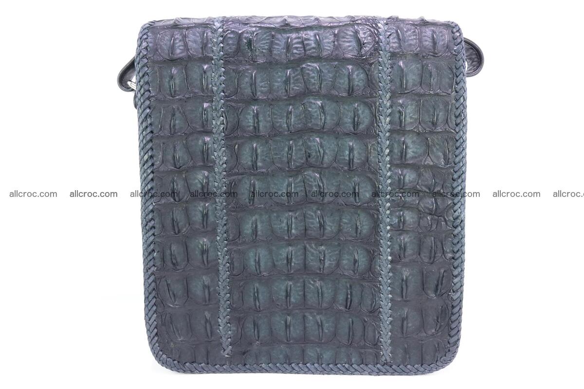 Сrocodile skin shoulder bag with braided edges 143 Foto 3