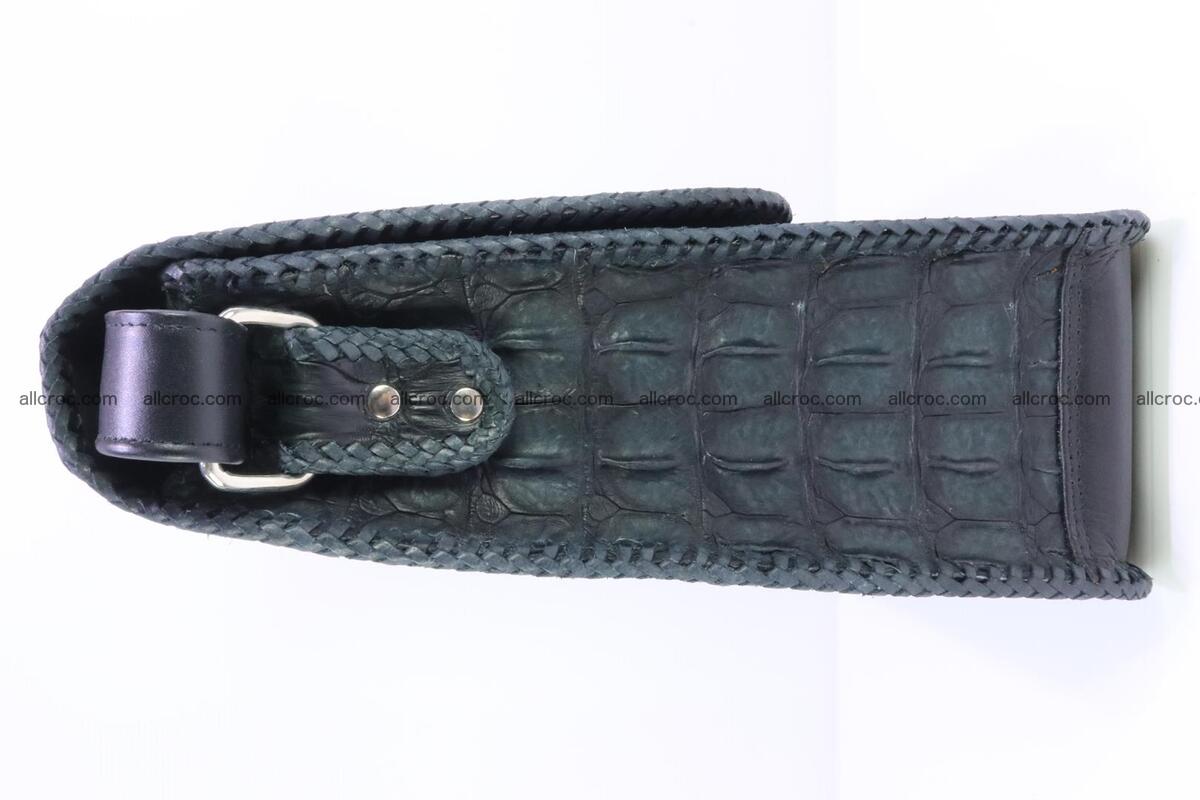 Сrocodile skin shoulder bag with braided edges 143 Foto 4