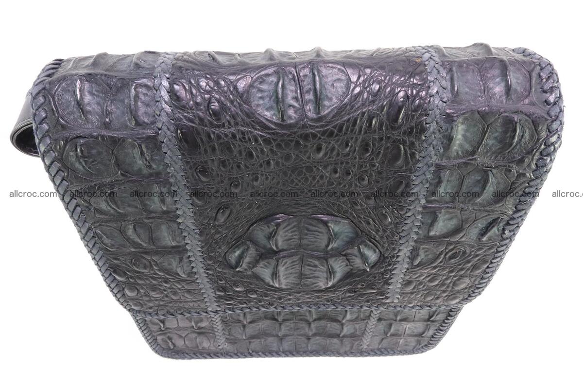 Сrocodile skin shoulder bag with braided edges 143 Foto 5