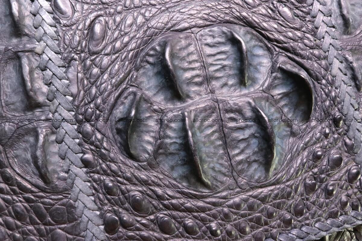 Сrocodile skin shoulder bag with braided edges 143 Foto 6