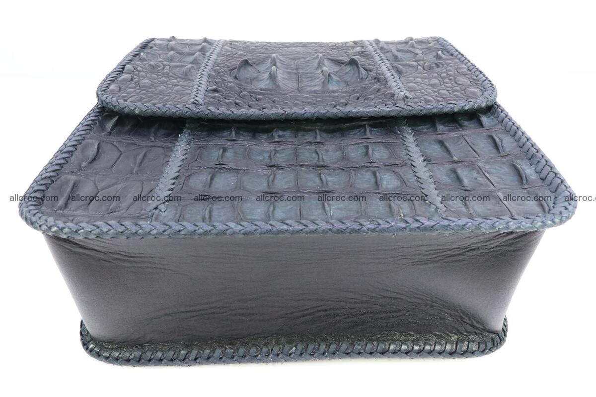 Сrocodile skin shoulder bag with braided edges 143 Foto 7