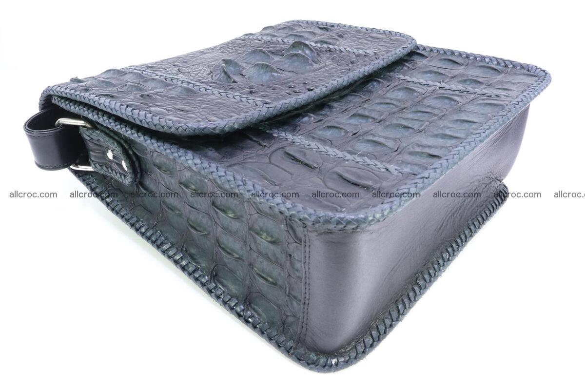 Сrocodile skin shoulder bag with braided edges 143 Foto 9