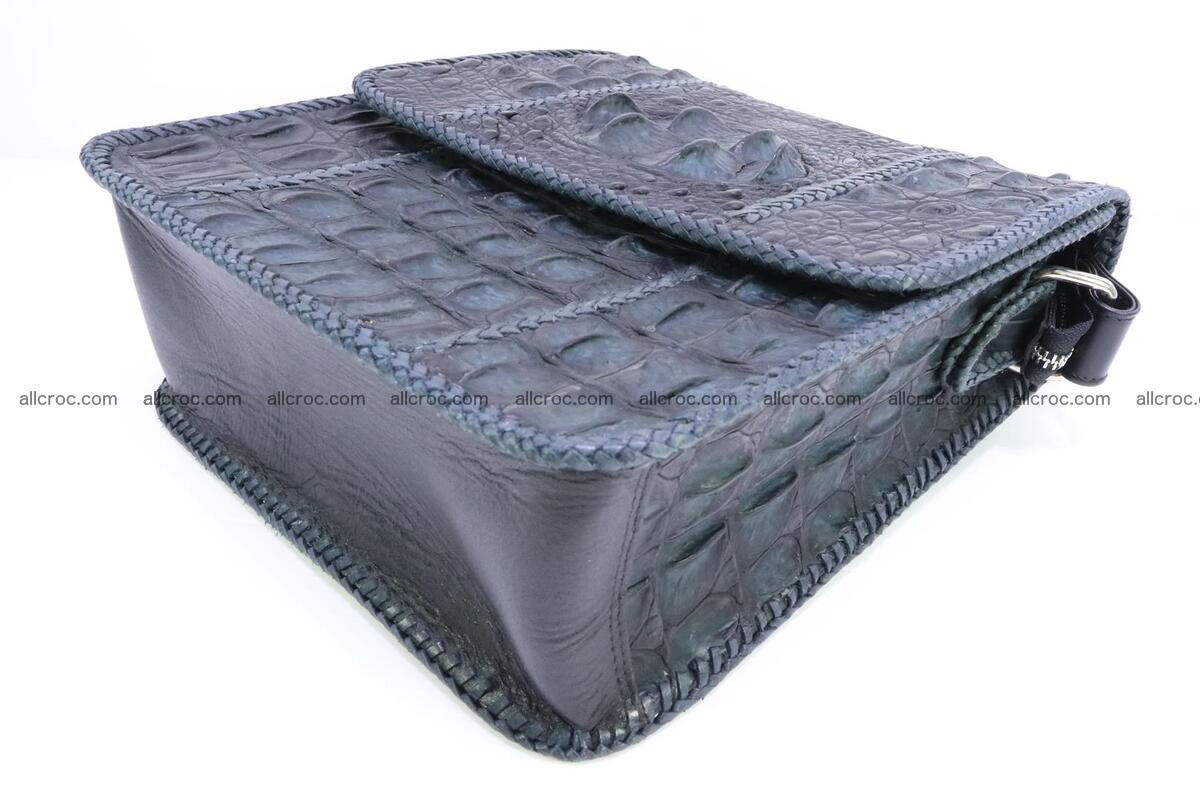 Сrocodile skin shoulder bag with braided edges 143 Foto 10