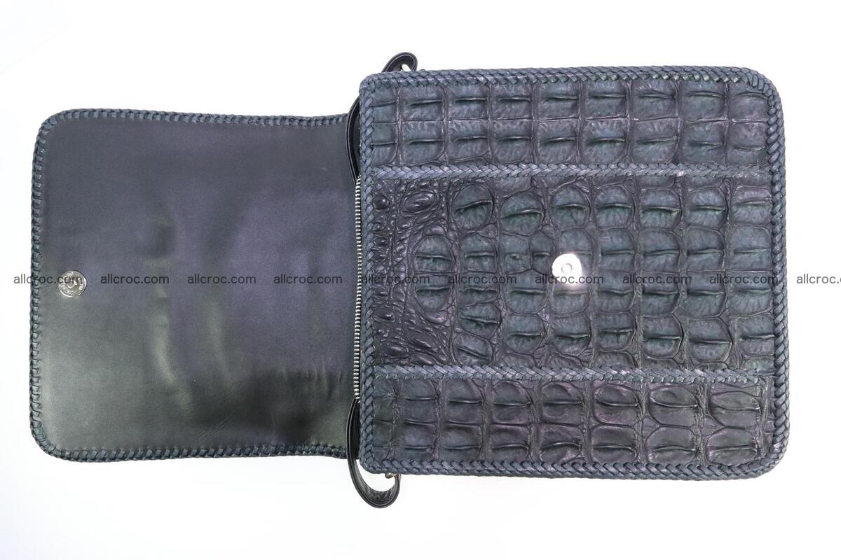 Сrocodile skin shoulder bag with braided edges 143 Foto 11