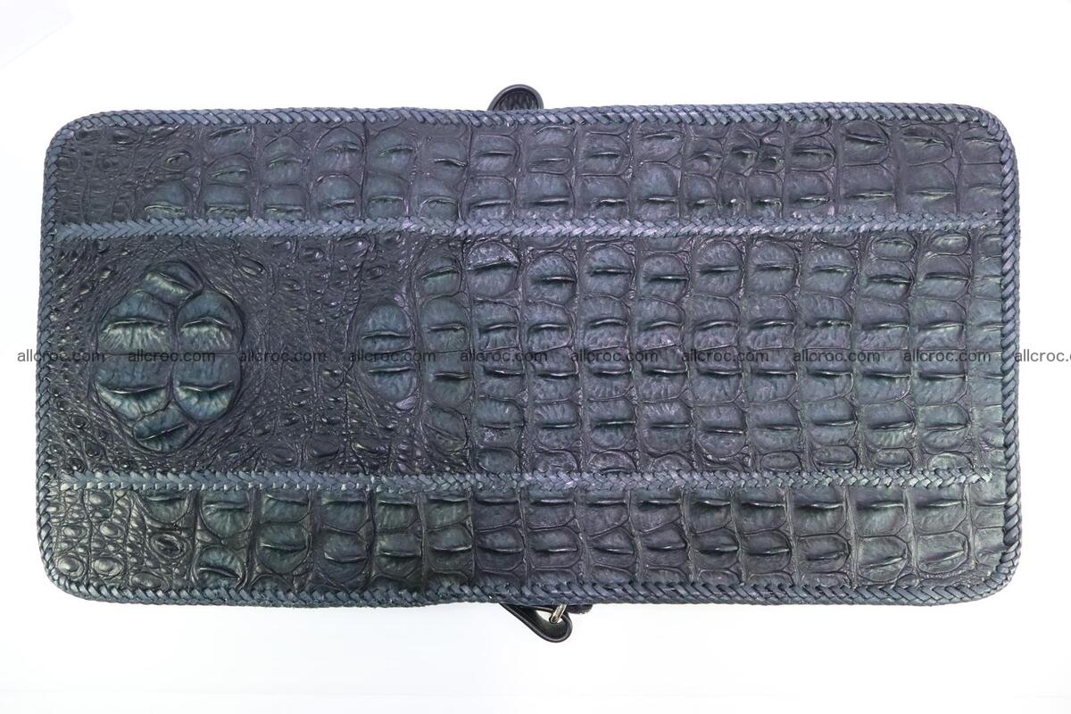 Сrocodile skin shoulder bag with braided edges 143 Foto 12