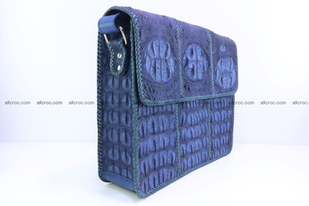 Crocodile skin shoulder bag with braided edges 144 Foto 2
