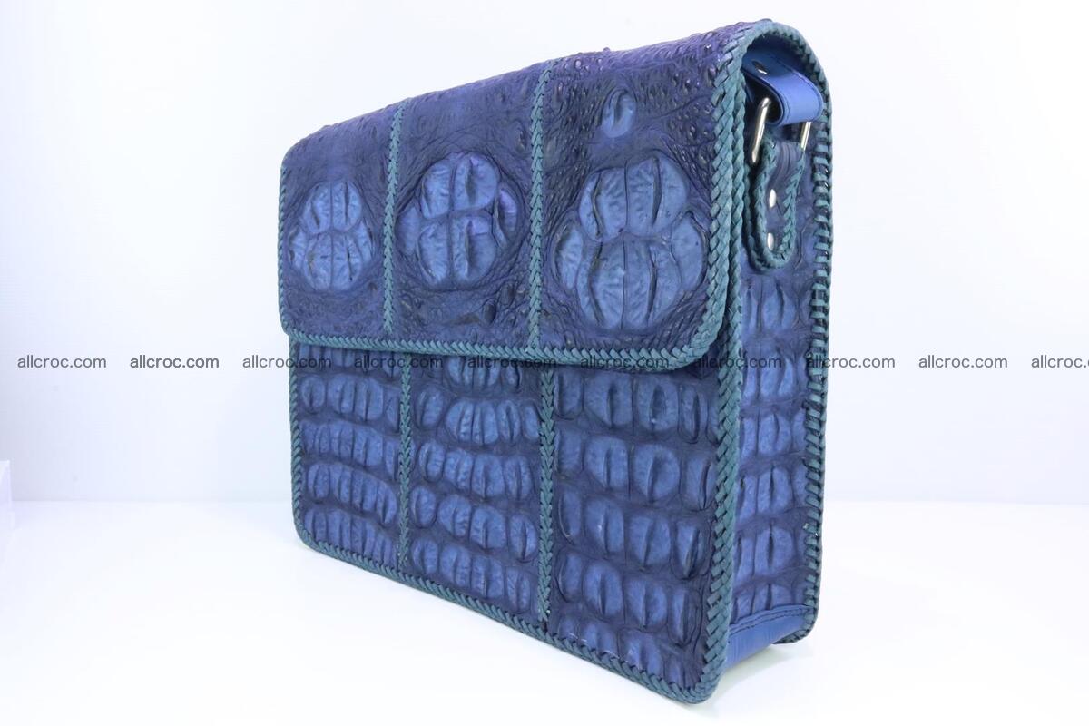 Crocodile skin shoulder bag with braided edges 144 Foto 3