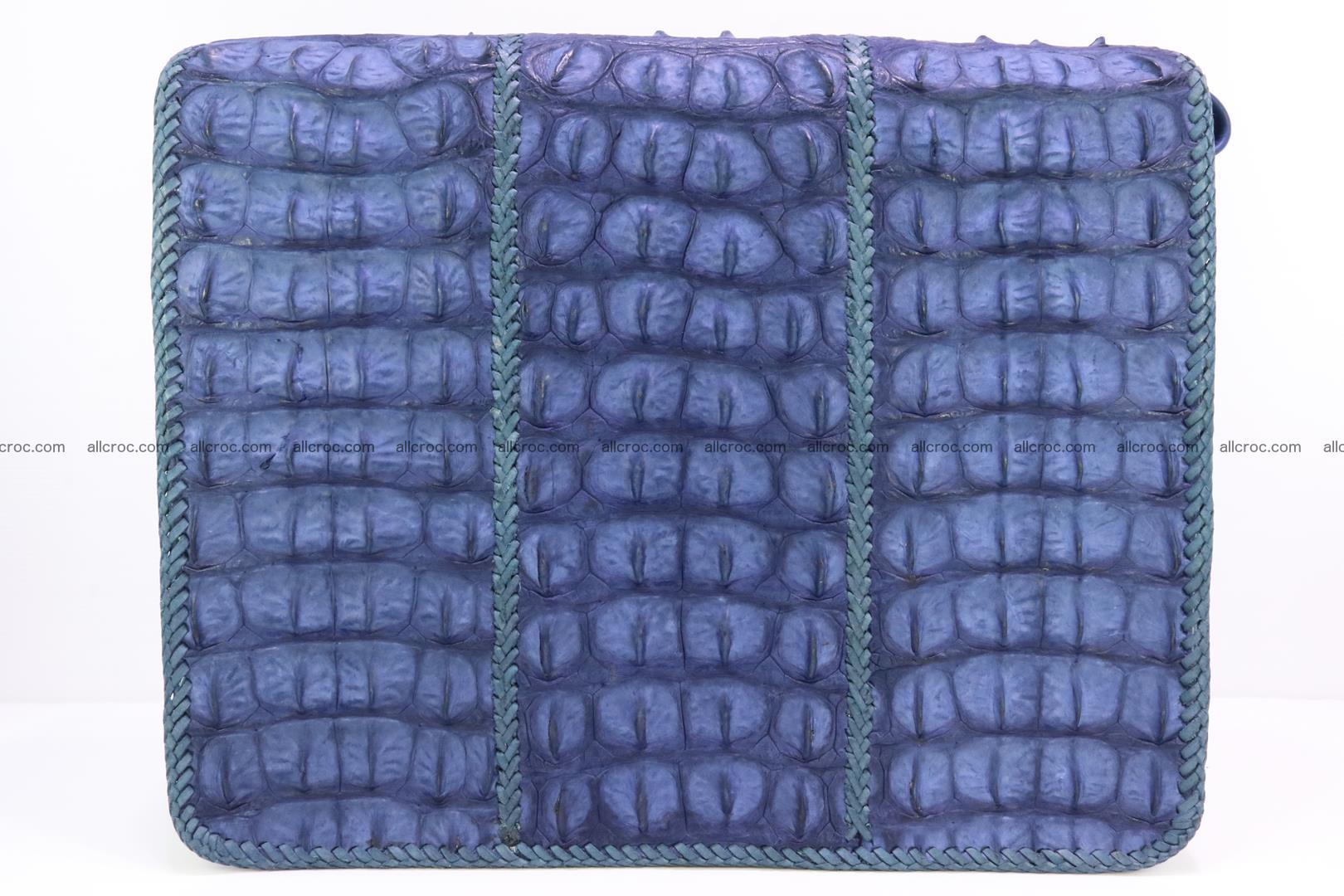 Crocodile skin shoulder bag with braided edges 144 Foto 1