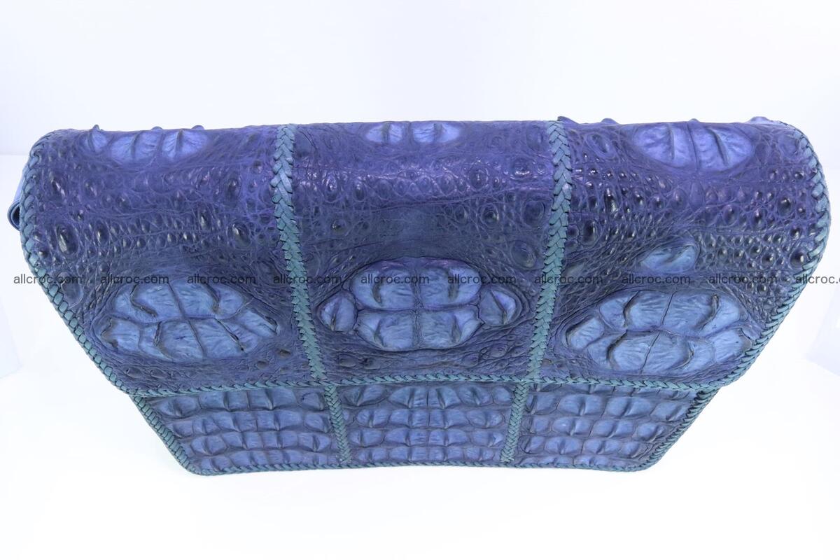 Crocodile skin shoulder bag with braided edges 144 Foto 5