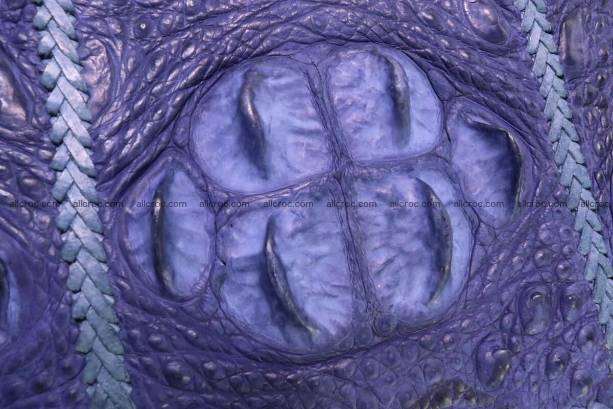 Crocodile skin shoulder bag with braided edges 144 Foto 10