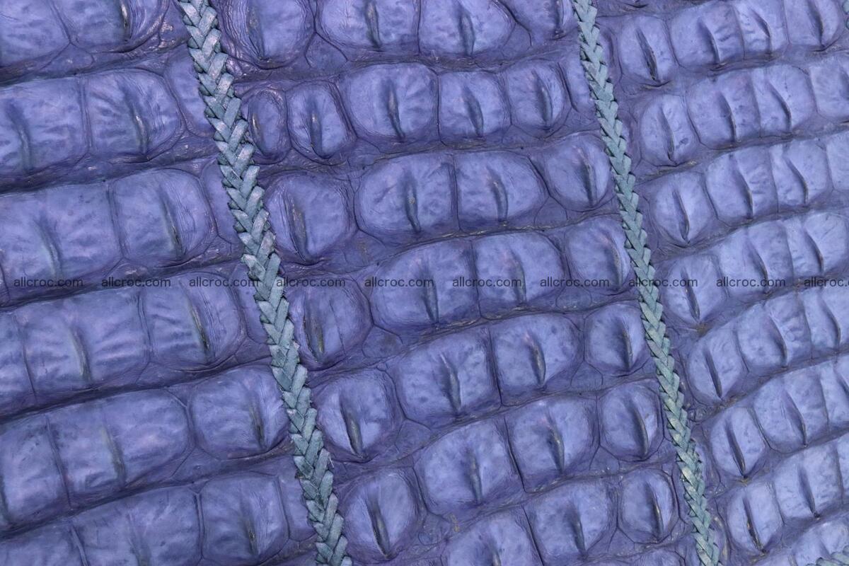 Crocodile skin shoulder bag with braided edges 144 Foto 12