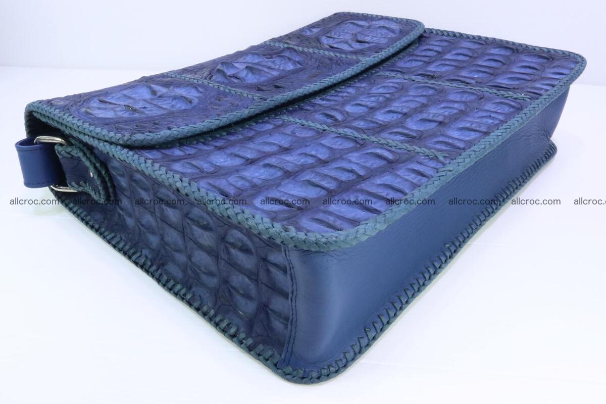 Crocodile skin shoulder bag with braided edges 144 Foto 7