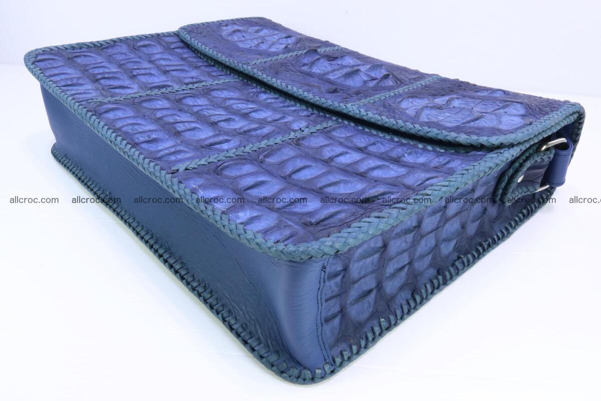 Crocodile skin shoulder bag with braided edges 144 Foto 9