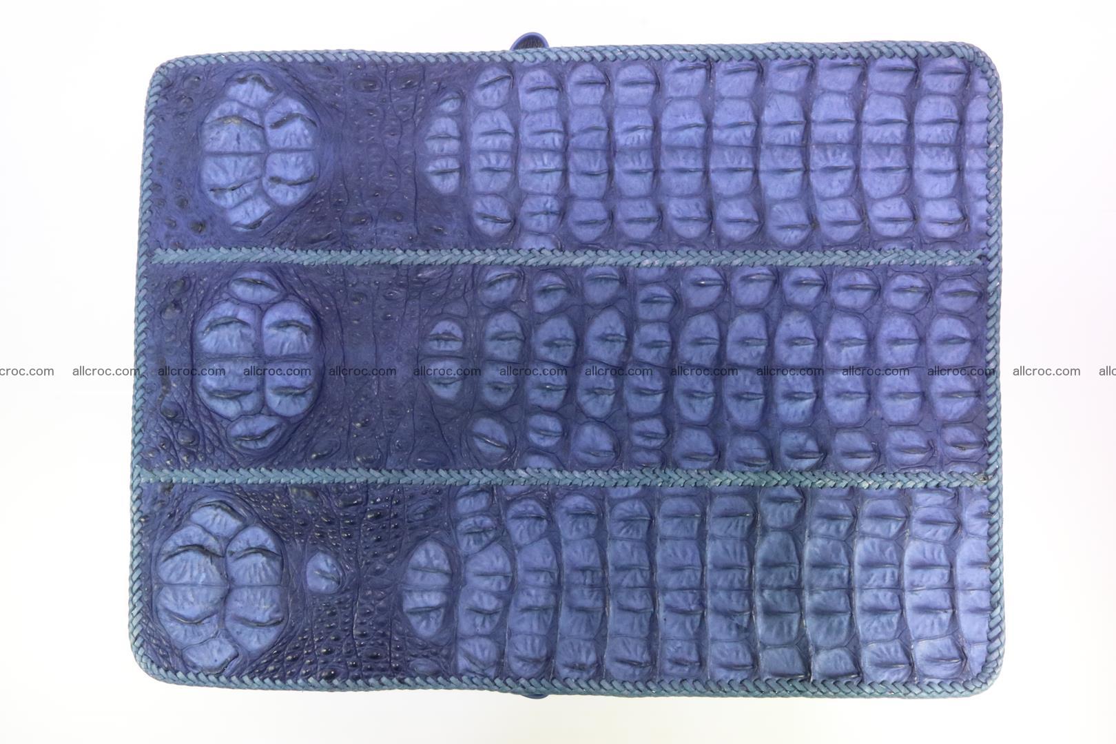 Crocodile skin shoulder bag with braided edges 144 Foto 11